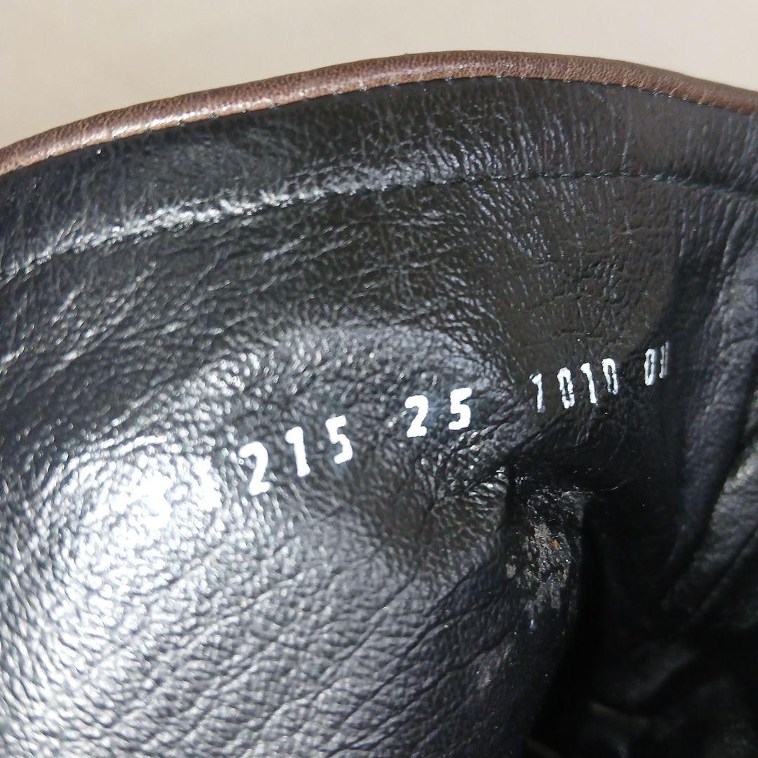 キャサリンハムネットダークブラウンシュリンクエンジニアブーツ25センチ