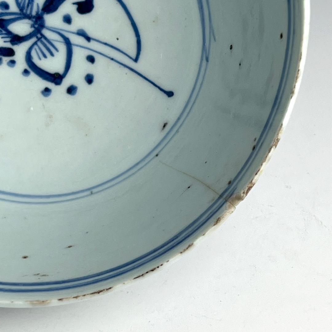 古染付 文章星菓子器 鉢 明時代 中国古玩 中国美術 唐物骨董 A850