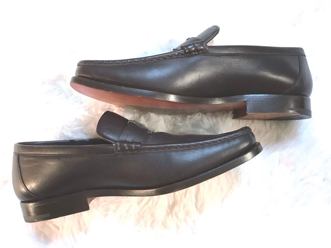 再値下げ❗️エルメス　メンズ　ローファー　コンスタンス　ダークブラウン　40サイズ