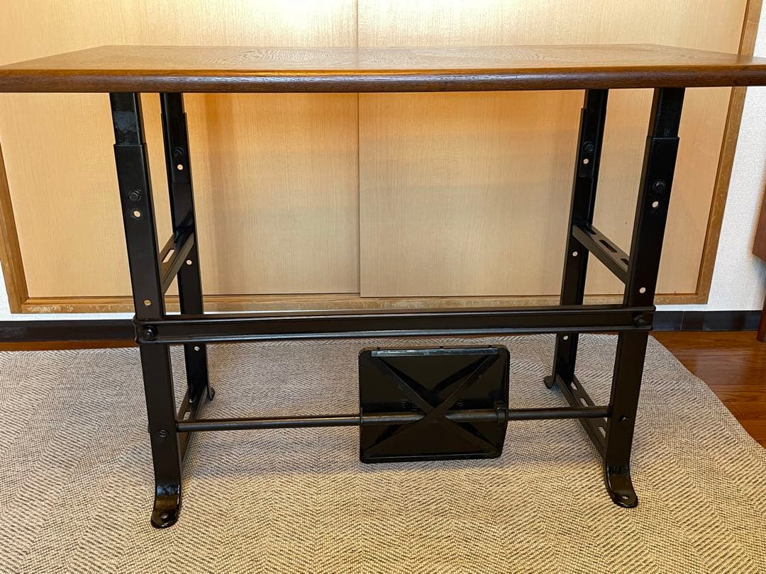 【メンテナンス済み】希少 アメリカ製 SINGER社製 ミシンテーブル デスク