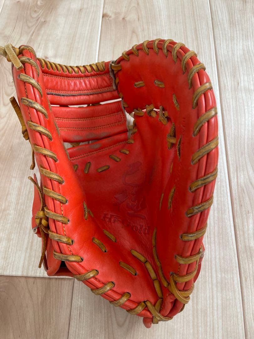 S*☆様 軟式用ファーストミット ハイゴールド オレンジ