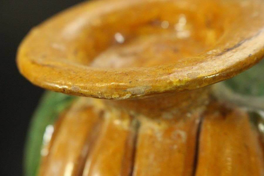 中国美術 唐三彩 宦官 俑 置物 高47cm(LC368)