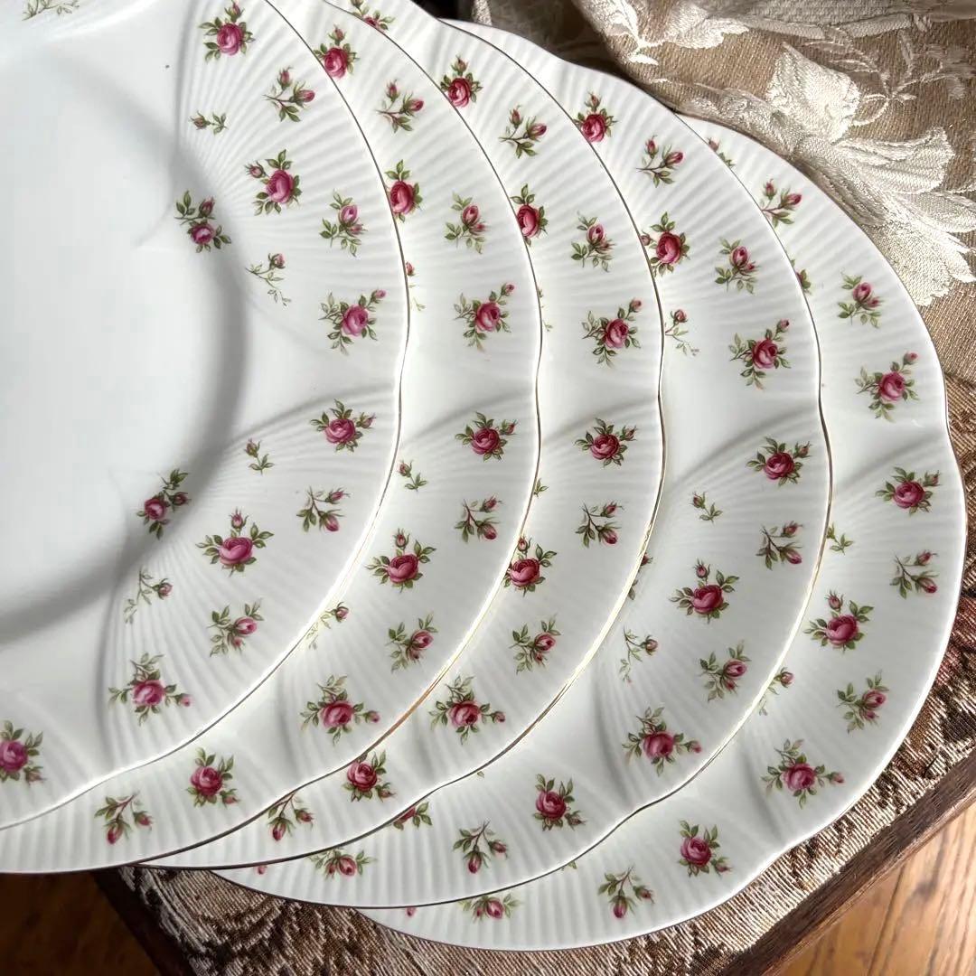 英国製  Rosalie 可憐な花びら ディナー皿5枚