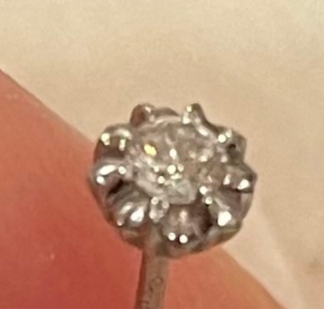 スタージュエリー　プラチナ1粒ピアス　片耳