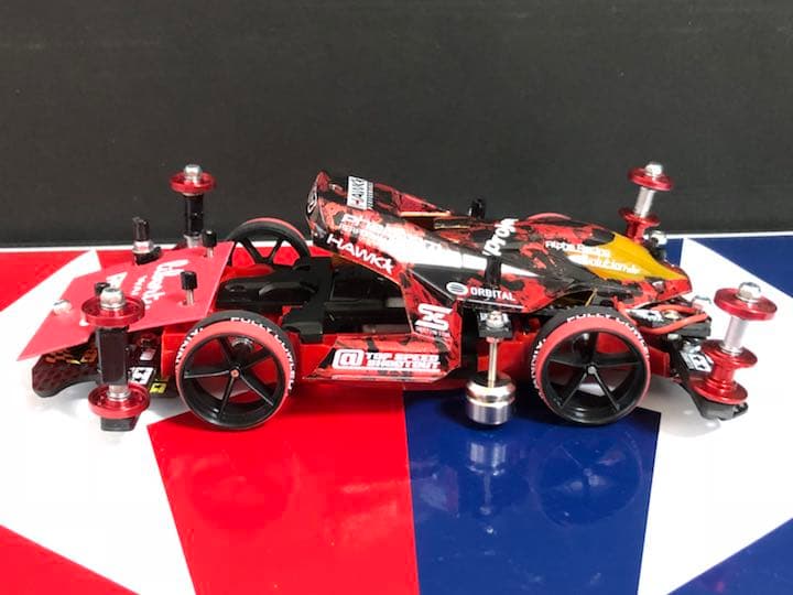 ミニ四駆  完成品 MAフルカーボン  レッドショットjr