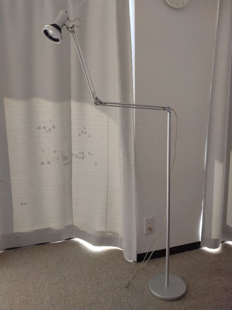 【良品】MUJI無印 アルミフロアランプ 間接照明/ヴィンテージスタンドライト