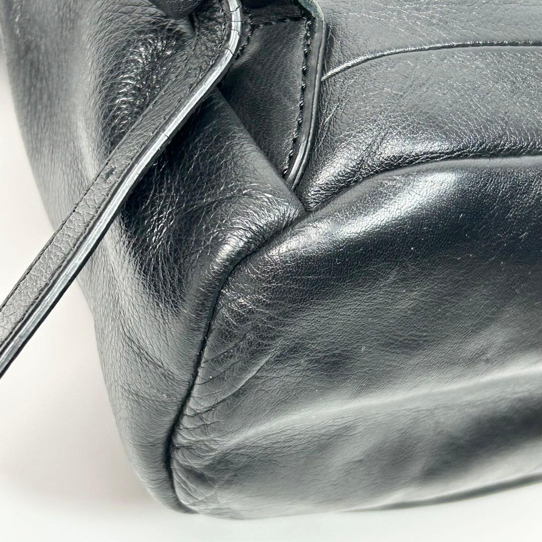 美品✨ DIESEL リュック オールレザー ブラック