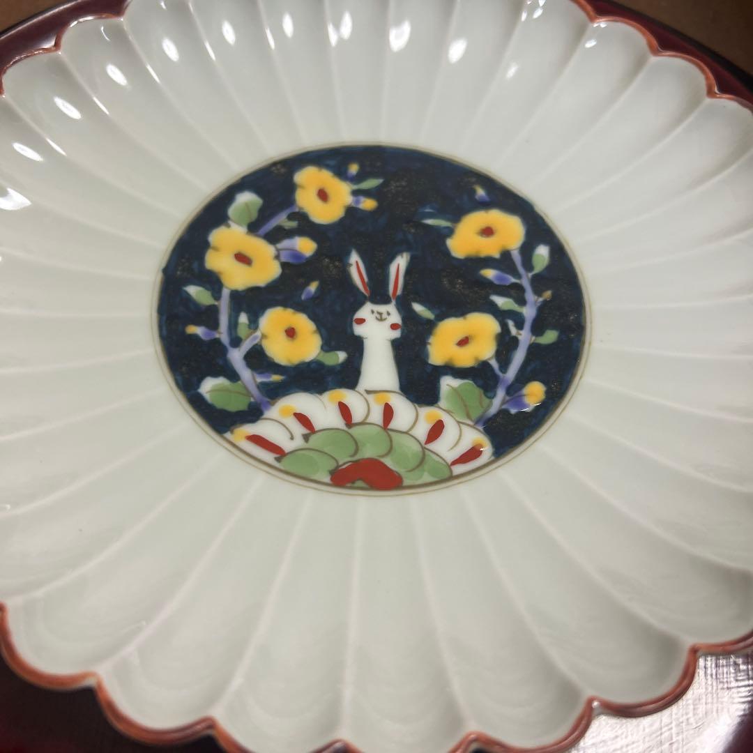 作家　陶芸作家　空萌工房 うさぎ 田口紀美子　菊割皿