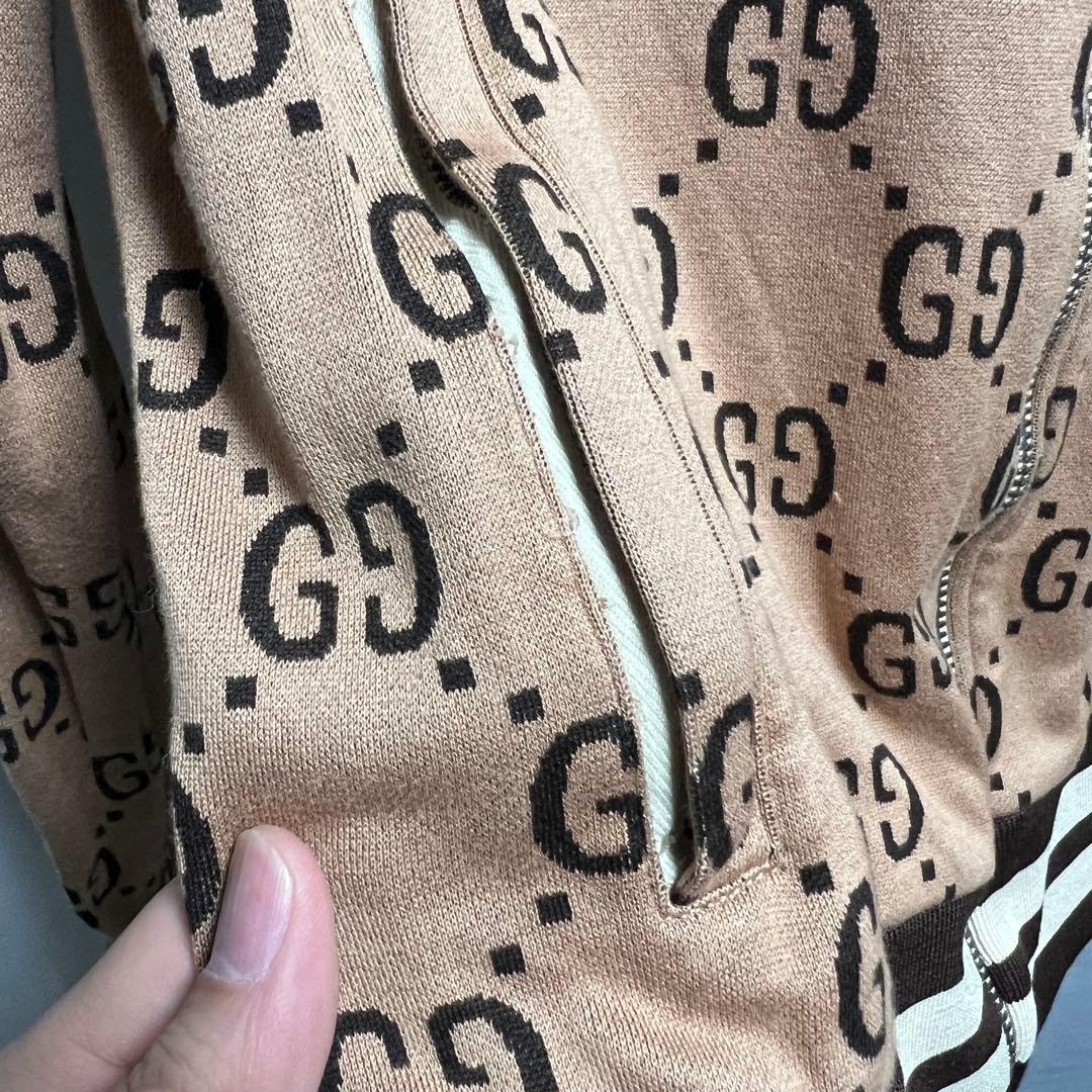 GUCCI グッチ　GGジャガードコットンジャケット ジャージ M ブラウン