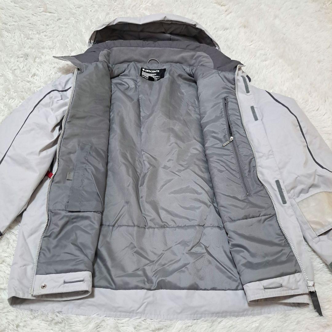 デサント/スノーウェア/上下セット/ホワイト/サイズO【a-18】