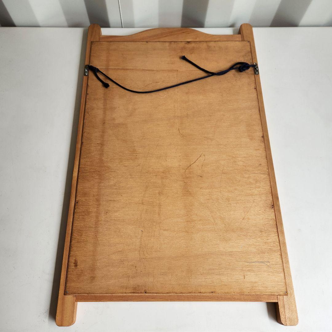 美品 ヴィンテージ　天然木　ウォールミラー 壁掛け鏡 無垢材 鏡