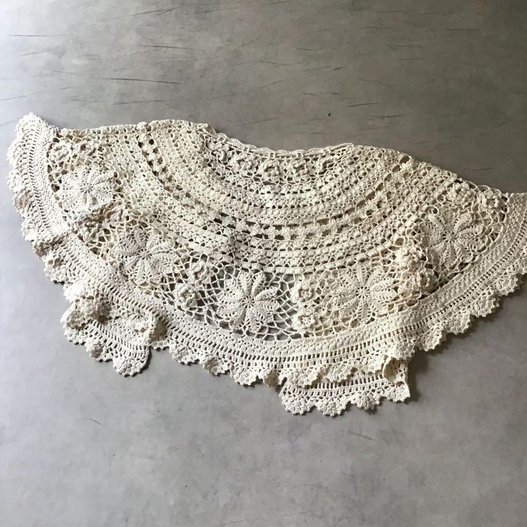 PINK HOUSE ピンクハウス　袖ありケープ　アイボリー　綿100%