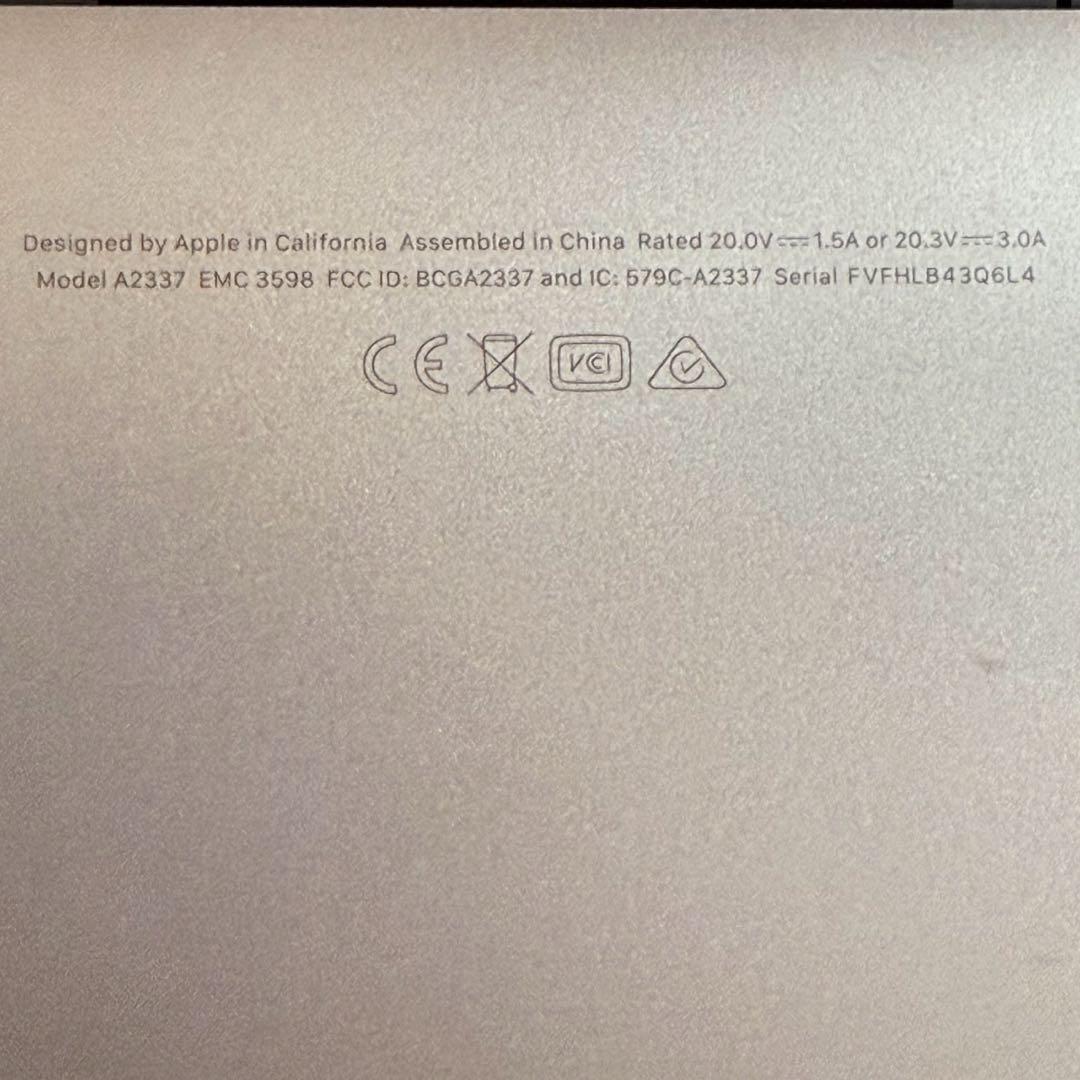 MacBook Air 2020 スペースグレイ M1 13インチ 256GB