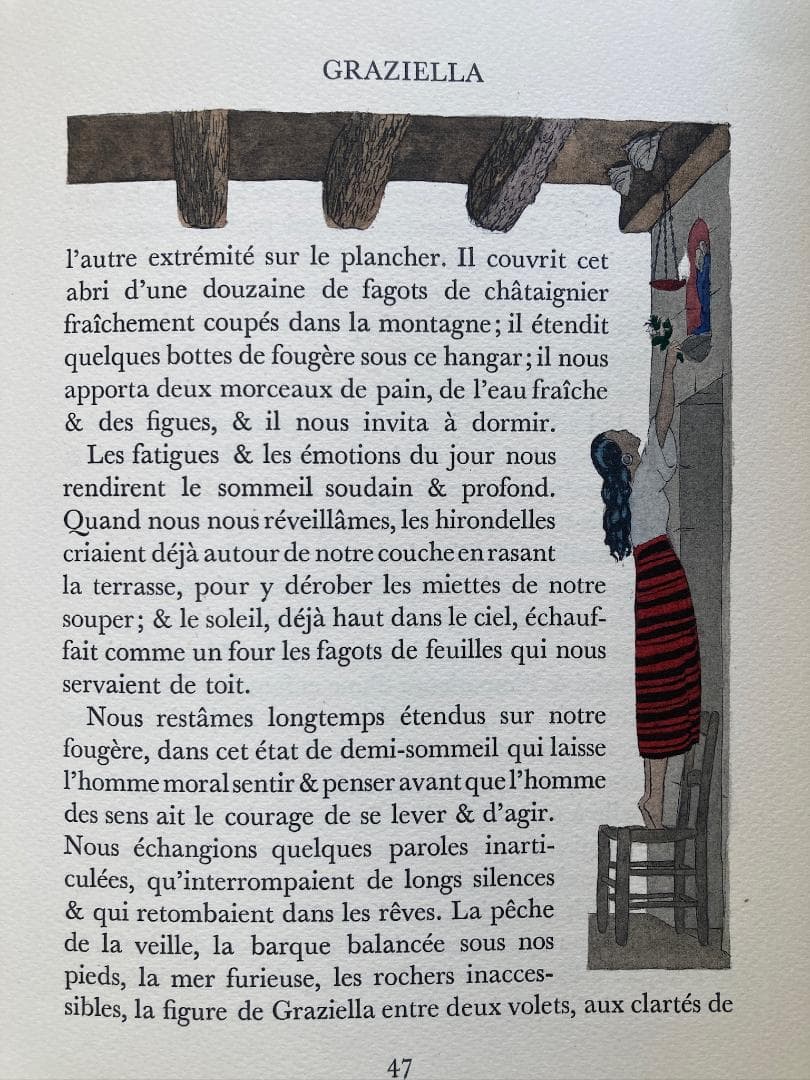 ラマルティーヌ著⭐️A.E.マルティ挿絵本『Graziella』1948年