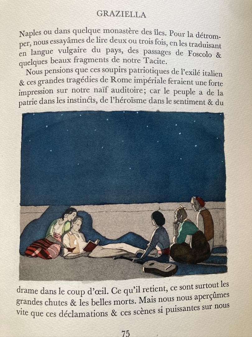 ラマルティーヌ著⭐️A.E.マルティ挿絵本『Graziella』1948年
