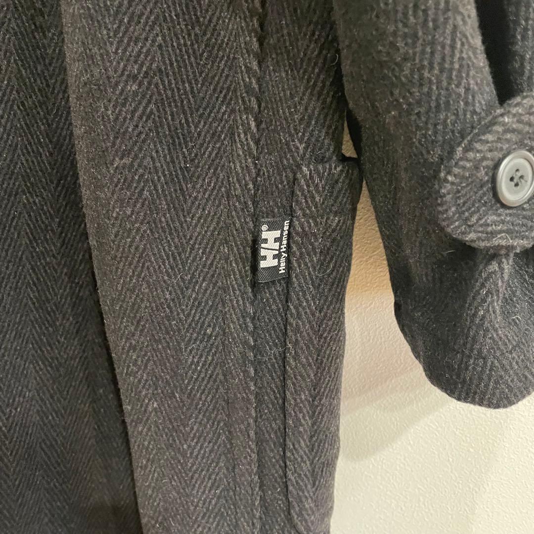 【レア】ヘリーハンセン ダッフルコート ヘリンボーン ウール アウター 古着