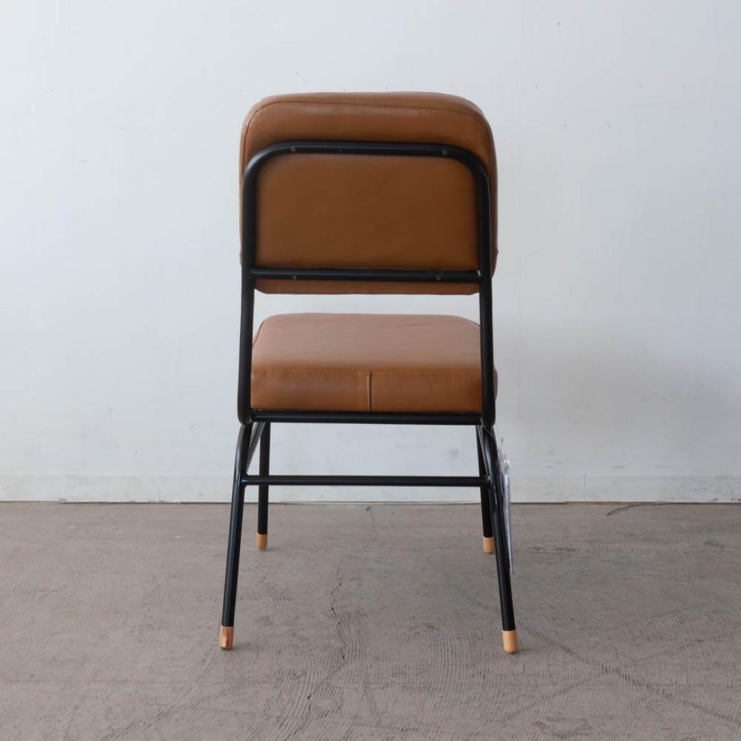 あおうみ　ダイニングチェア 本革　アイアン