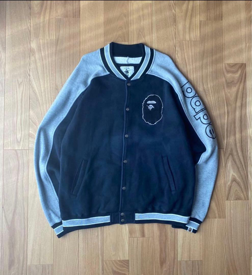 90's A BATHING APE スウェットスタジャン　ソルジャー　タグ