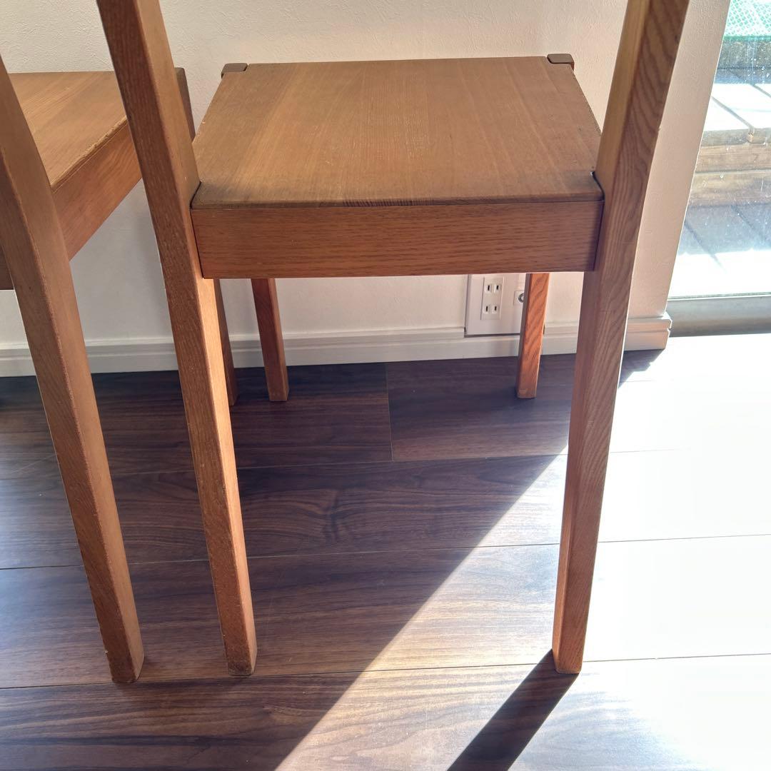 無印良品 タモ材 椅子2脚 チェア