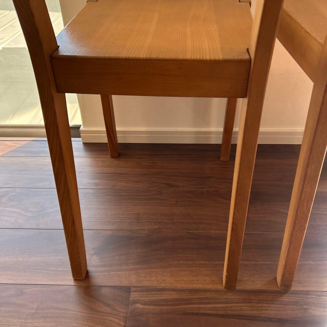 無印良品 タモ材 椅子2脚 チェア