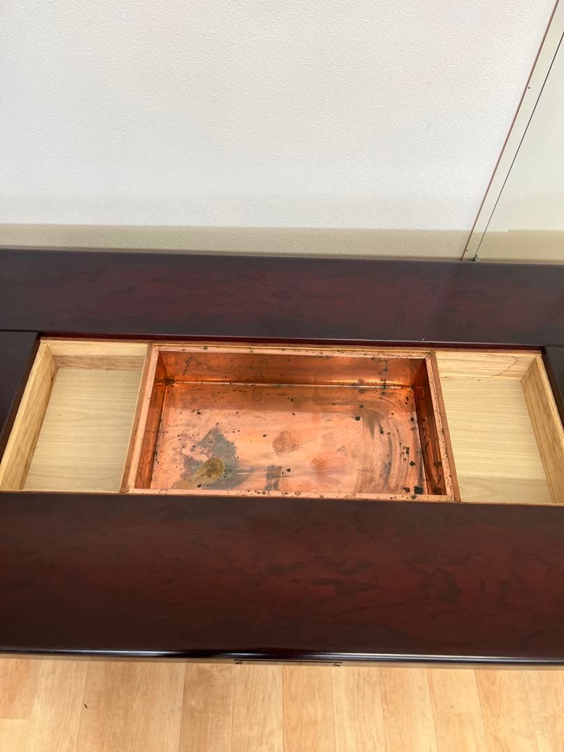 【昭和レトロ】囲炉裏テーブル　座卓　火鉢　関西火鉢　アンティーク　古民家　高級