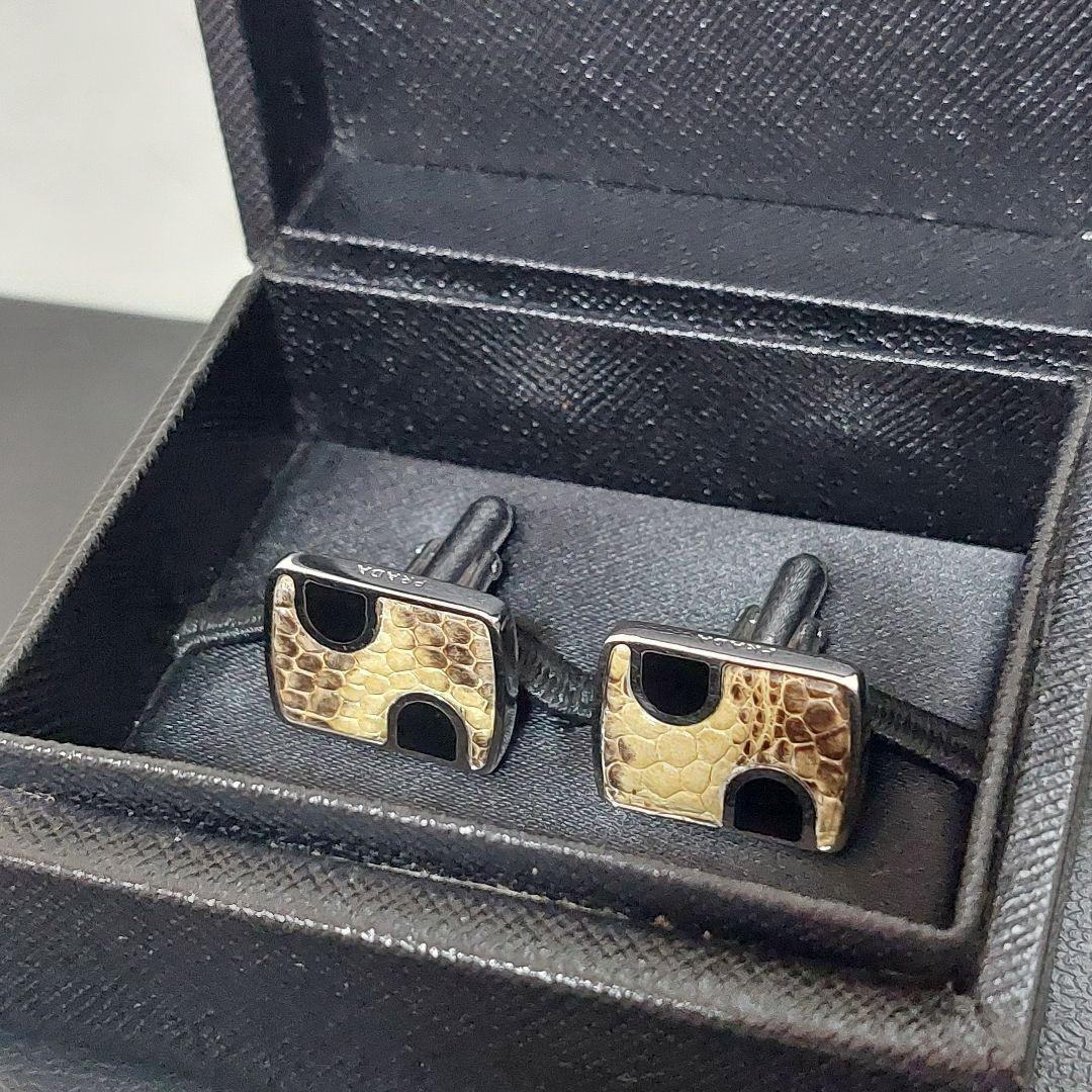 PRADA　プラダ　カフリンクス　カフス　蛇　925刻印