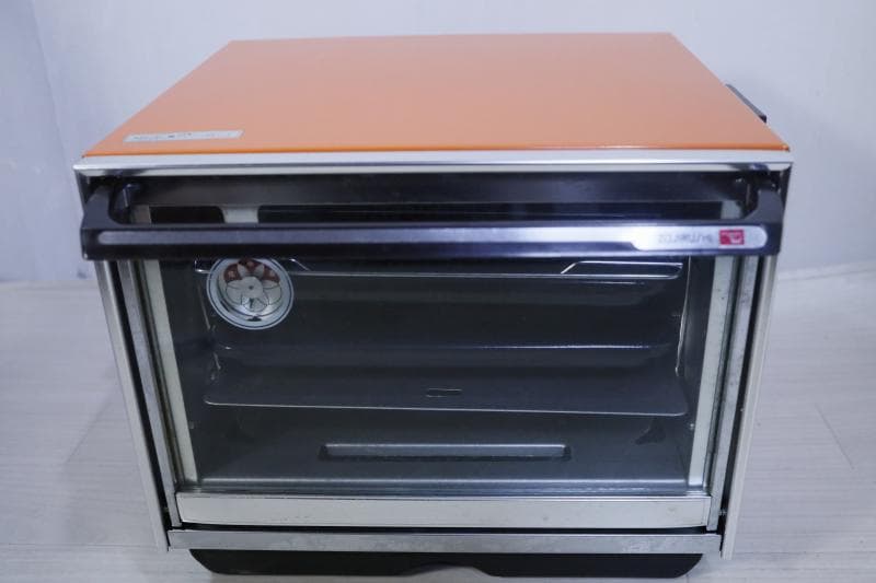 レトロ【ほぼ未使用】象印テンピハイメニュー 天火オーブン-ガス上のせ式◆オレンジ