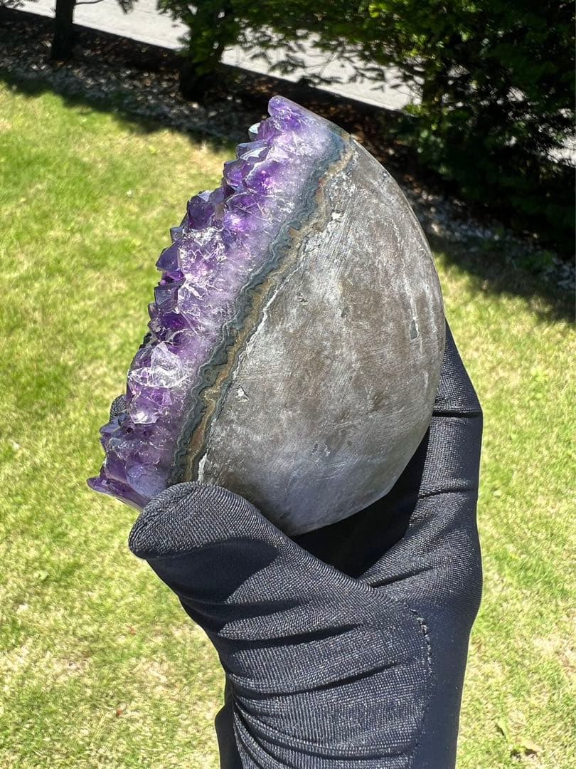 A656 高品質アメジストドーム パワーストーン 紫水晶 天然石 置き物