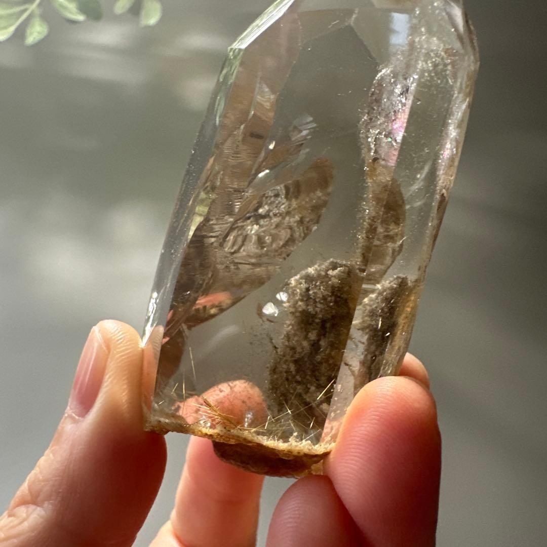 スモーキー　ルチル　ガーデンクォーツ　ルチル　スモーキー　フリーフォーム　透明