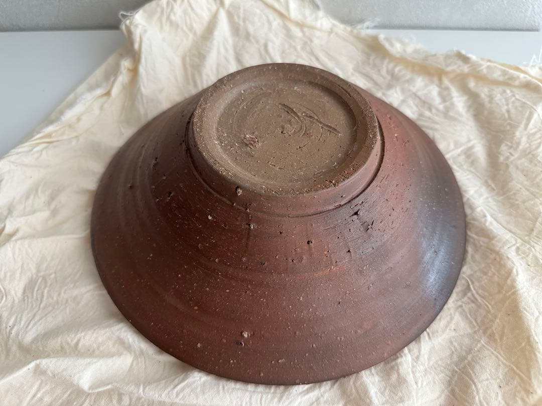 伊勢崎満 備前 皿 八寸皿 共箱