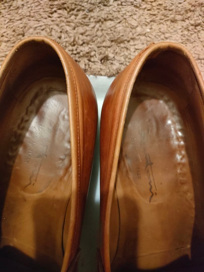 サントーニ　サイズ8 イタリア製　ステッチローファー　ブラウン　26.5センチ