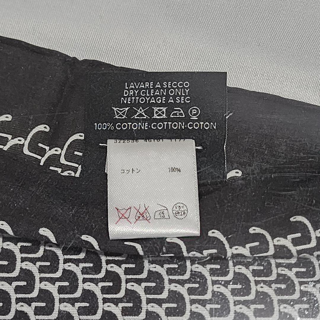 極美品 ★GUCCI★ ハンカチ メンズ Gモチーフ 綿100％ ブラウン