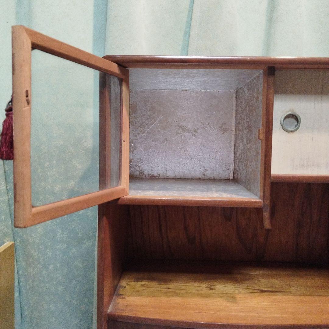 100年前　茶箪笥　飾り棚　サイドボード　桐家具　手作り　大正　昭和　民芸家具