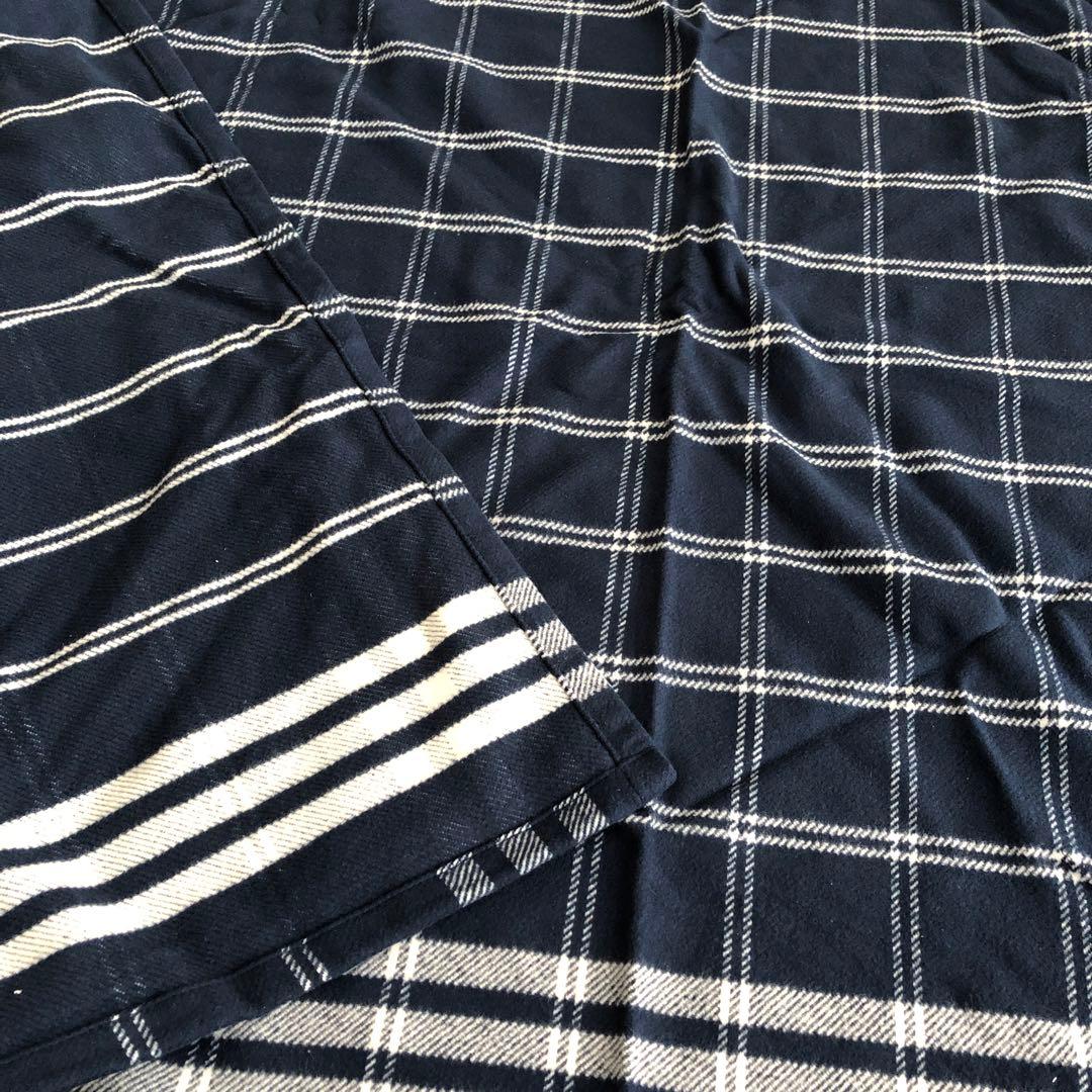 未使用RALPH LAUREN コットン　ブランケット　ラルフローレン　ネイビー