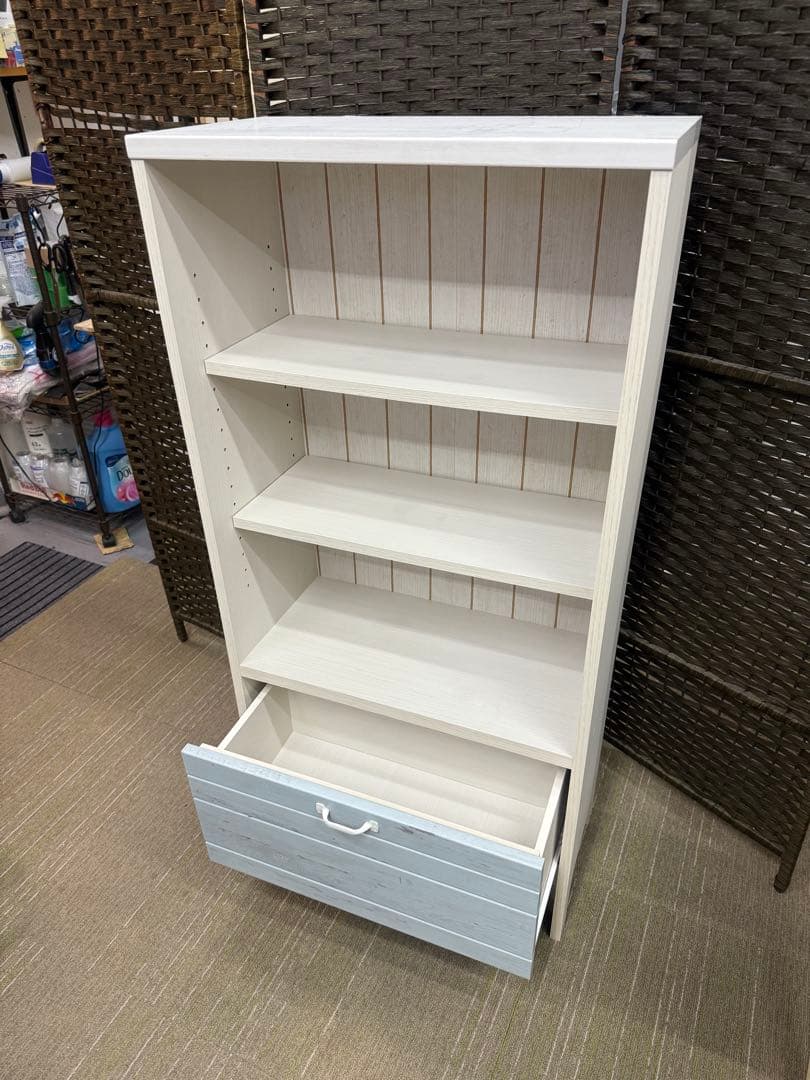 【洗浄消毒作業済】ニトリ　フリーラック　マリーナ　SEA1260HWW&BL