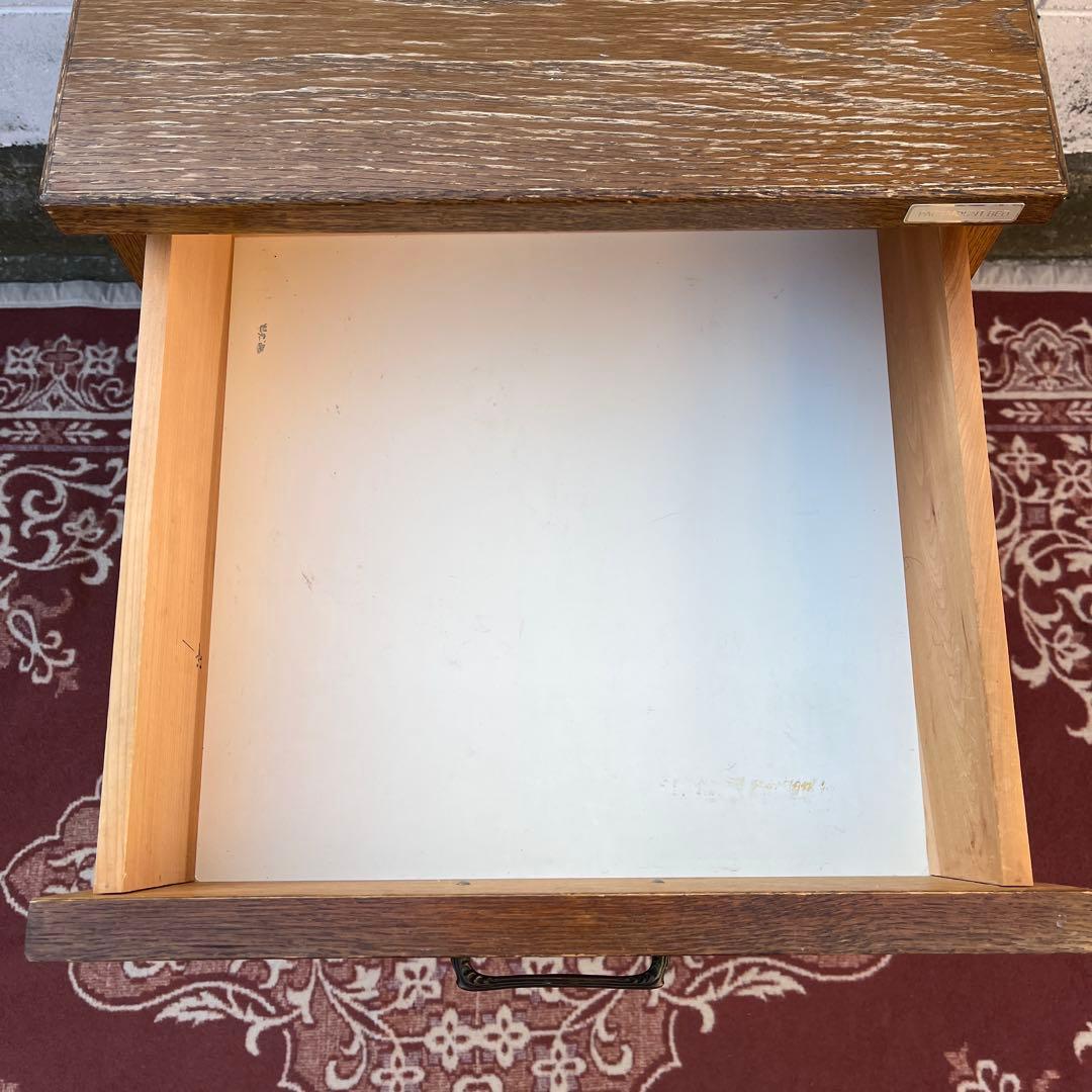 オーク材木製家具◾️パラマウントベッド 脚×キャスター付き チェスト キャビネット