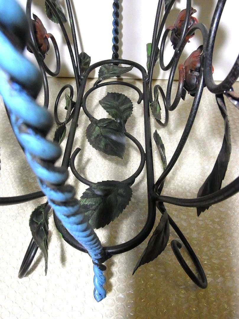 正規品 輸入雑貨 イタリア製品 ヨーロピアン ローズ アイアン マガジンラック