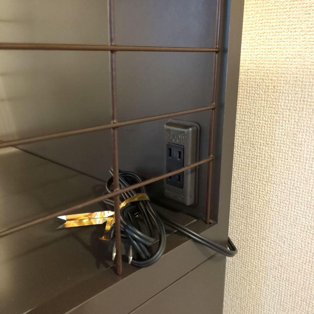 ダークブラウン キッチン収納ラック レンジ台　米びつ　引き出し　開き2段