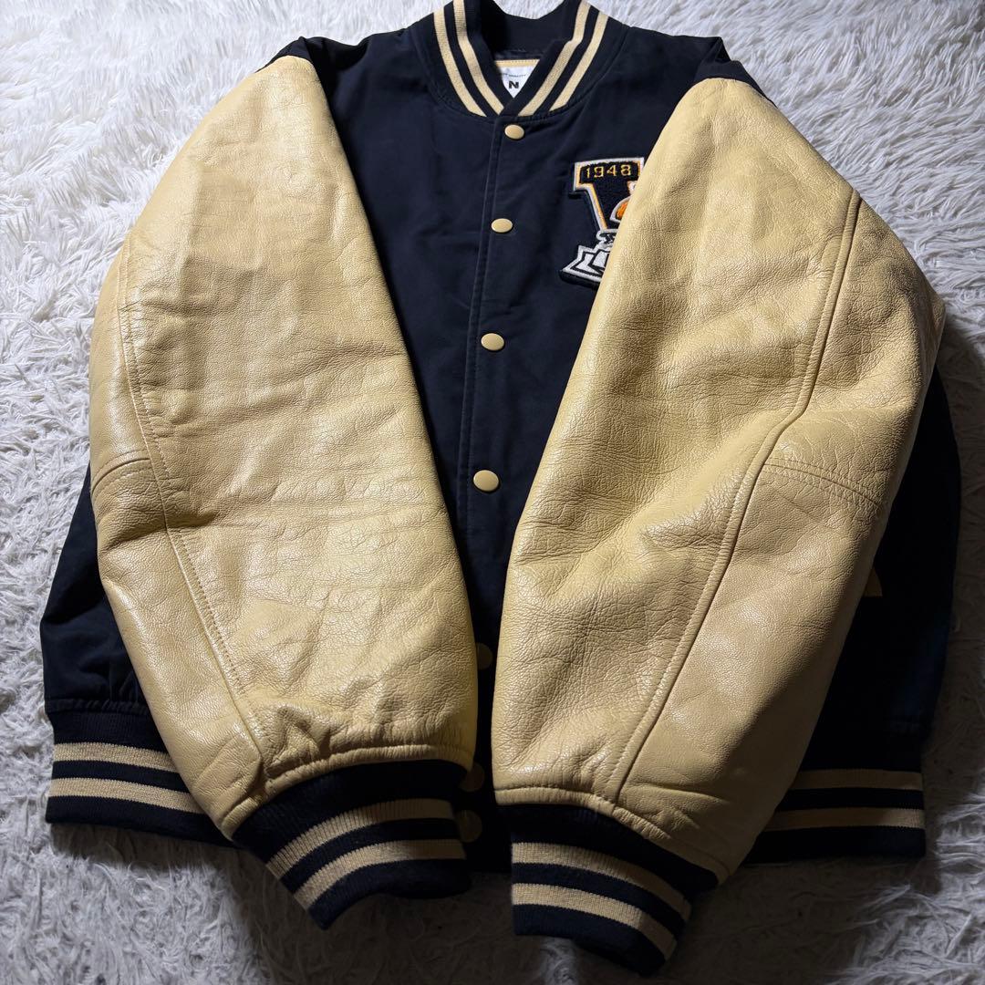 T*i様 美品■VAN JACKET スタジャン　袖レザー　アーチロゴ　山羊革