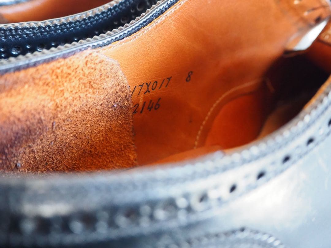 靴 Alden 2146 Cordovan Medallion Cap Bluche