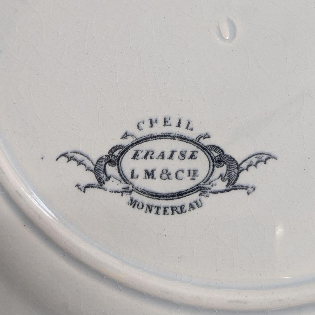 クレイユモントロー バルボティーヌのいちご皿 FRAISE 花リム プレート