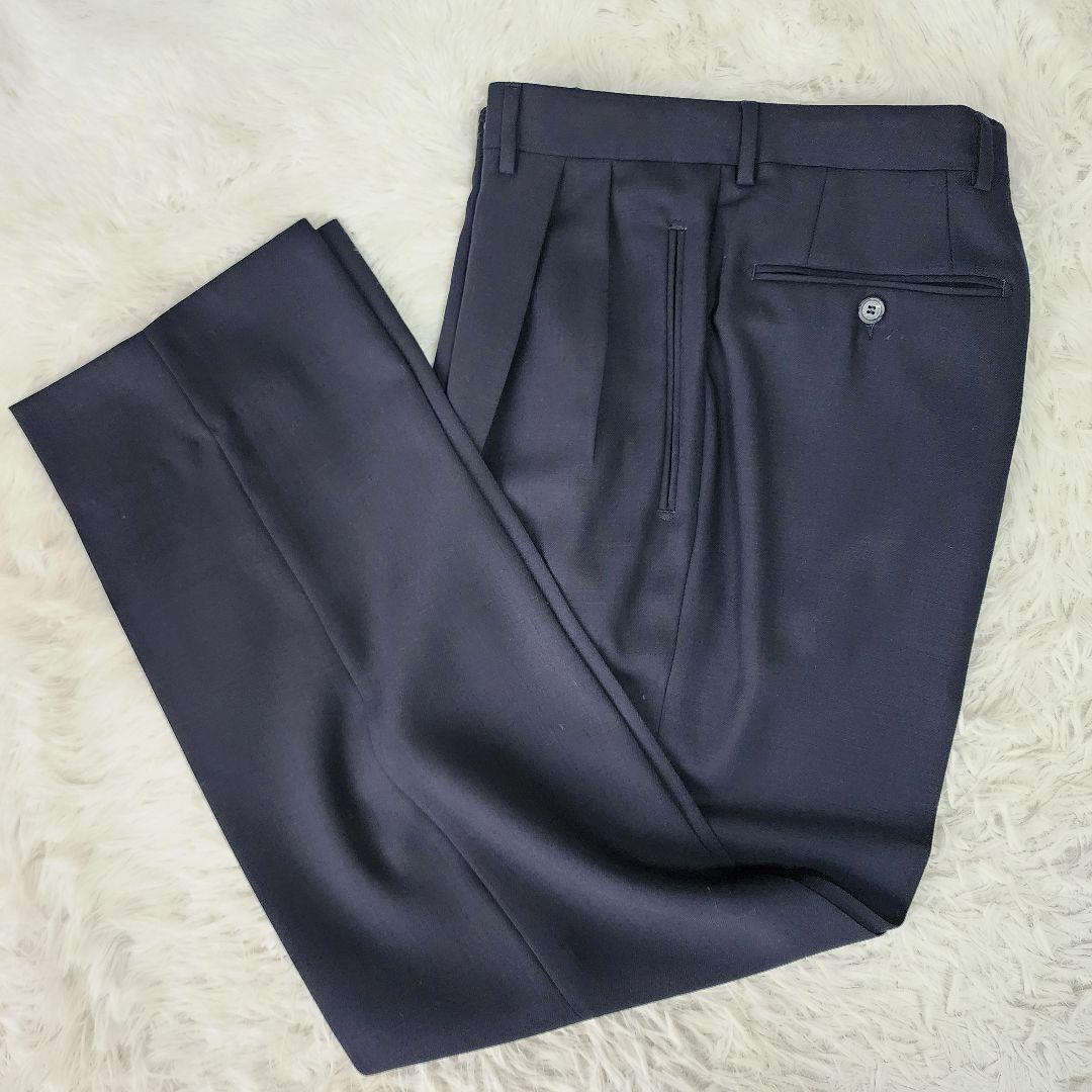 【未使用/タグ付き】アルマーニ スーツ セットアップ ネイビー系 46 ウール