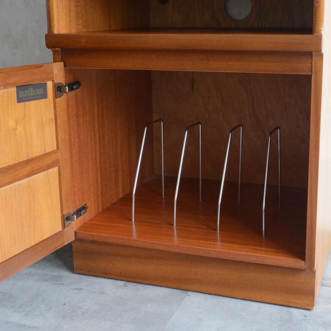 Nathan ヴィンテージ チーク オーディオラック レコードキャビネット