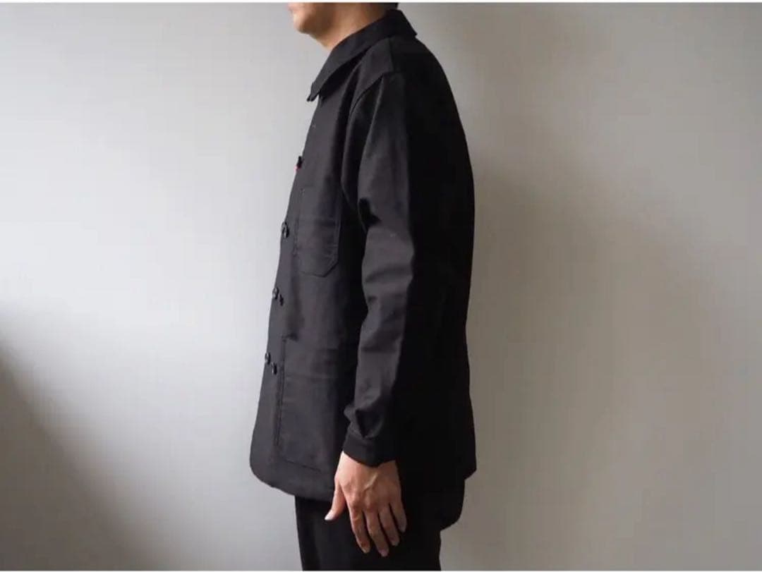 ル サン パレイユ ブラックモールスキン ダブルカバーオール 40(M)