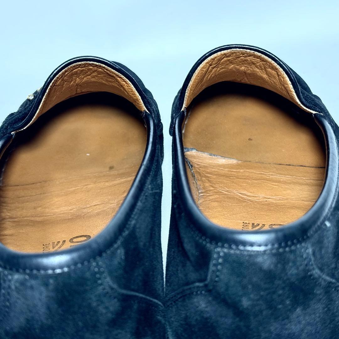 サルヴァトーレフェラガモ ガンチーニ金具 スエード ローファー 黒 9EE 革靴