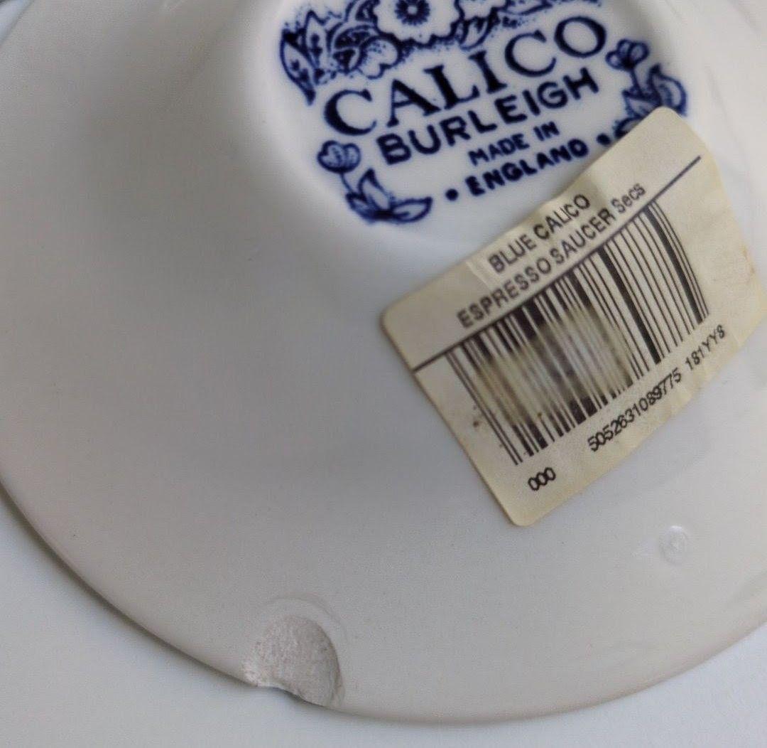 希少☆　バーレイ キャリコ　ブルー　エスプレッソソーサー　５枚