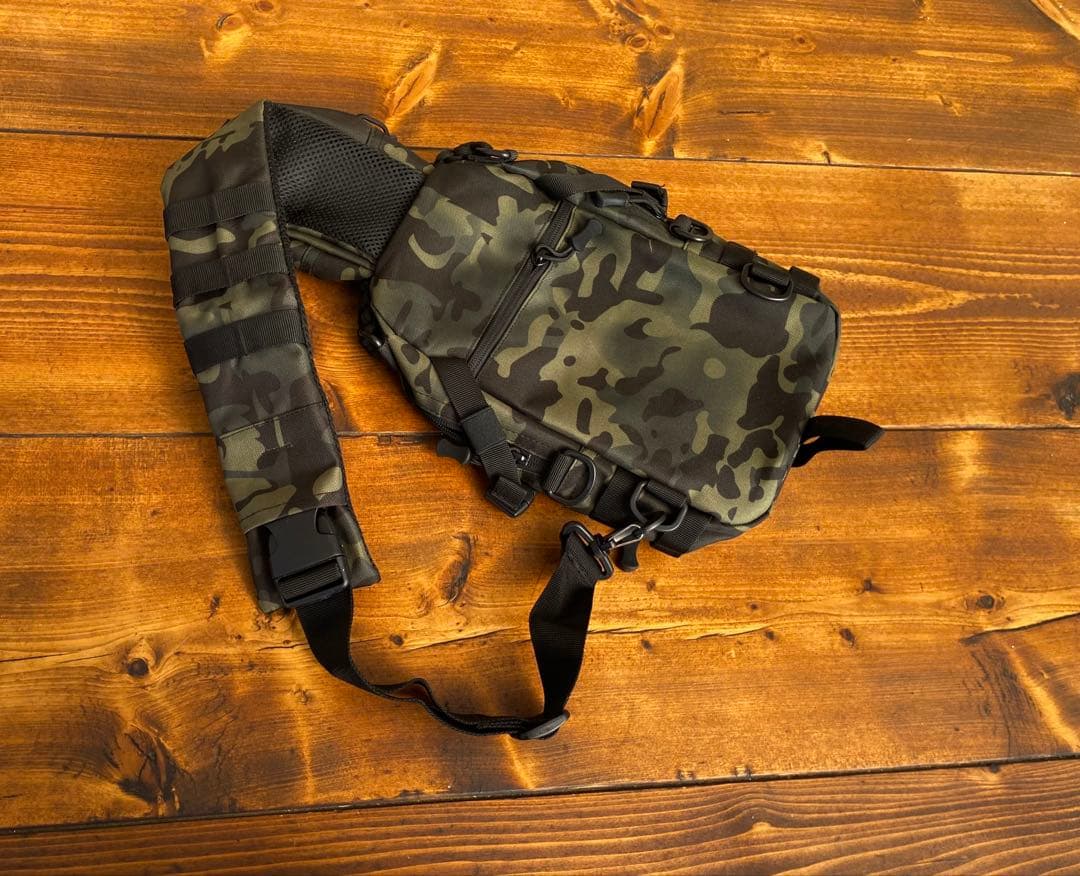 クワガタ採集セット　オリジナルかき出し棒　採集道具　迷彩柄　採集ケース　オレンジ