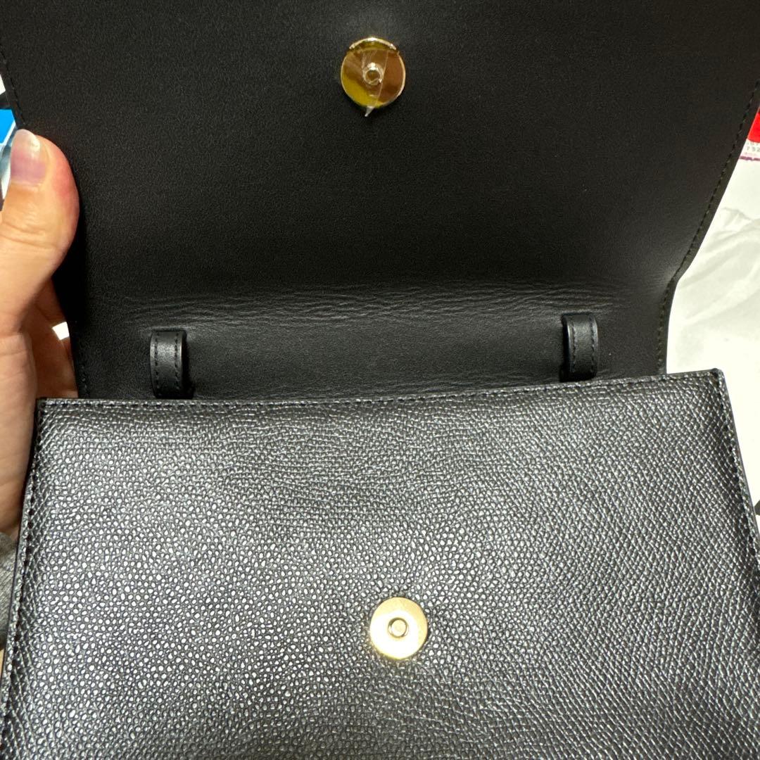 FURLA クラッチバッグ 黒 レザー 保存袋付き 新品未使用(ショルダー無し)