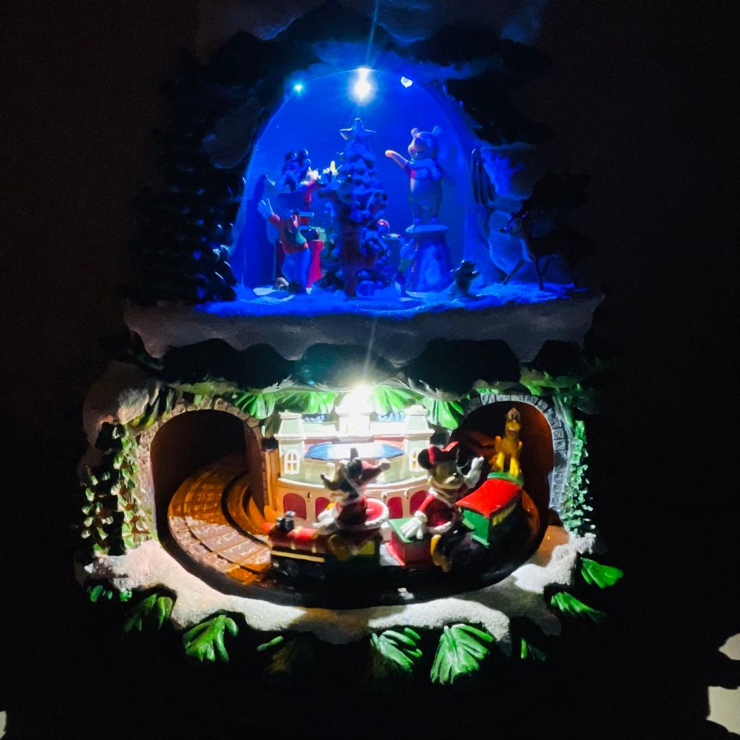 Disney ディズニー クリスマスツリー メリーゴーランド 置物 メロディ