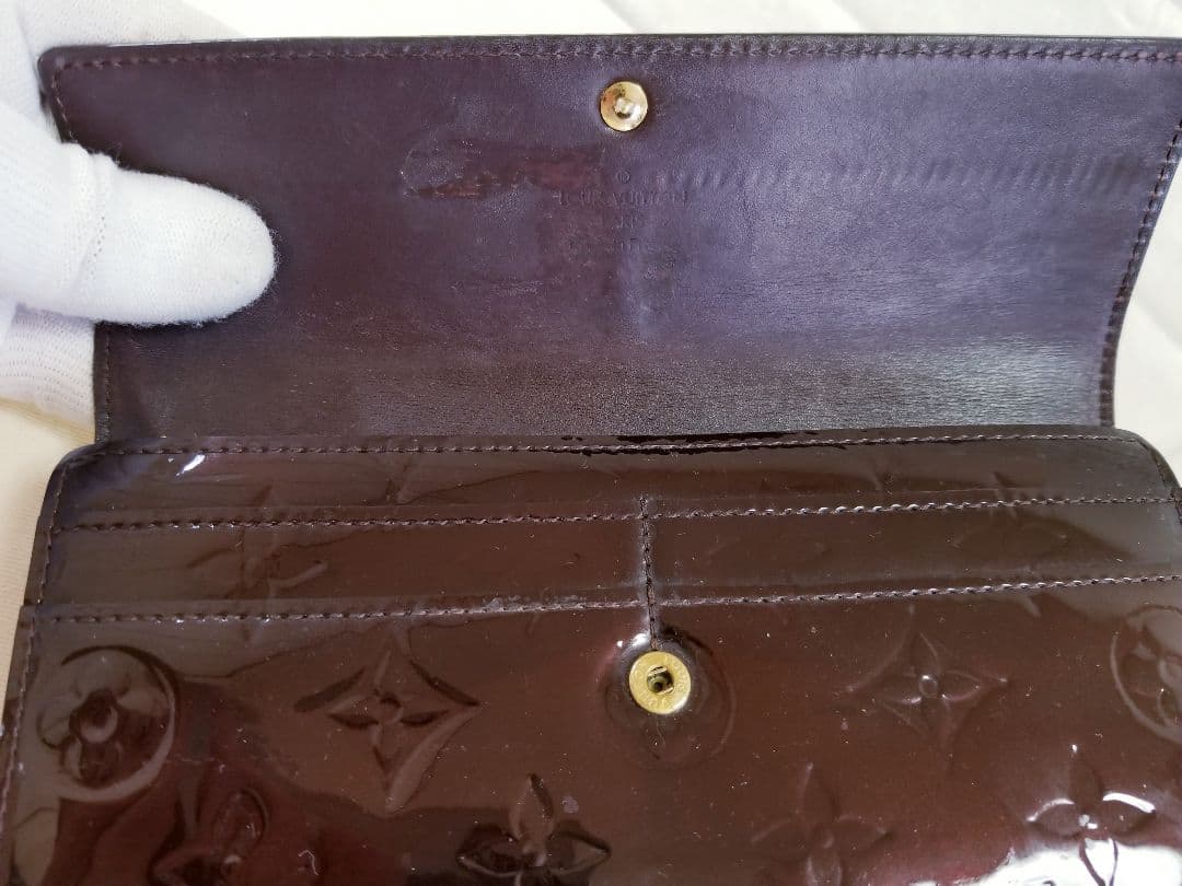 【美品】ルイヴィトン ヴェルニ ポルトフォイユ サラ 二つ折り 長財布